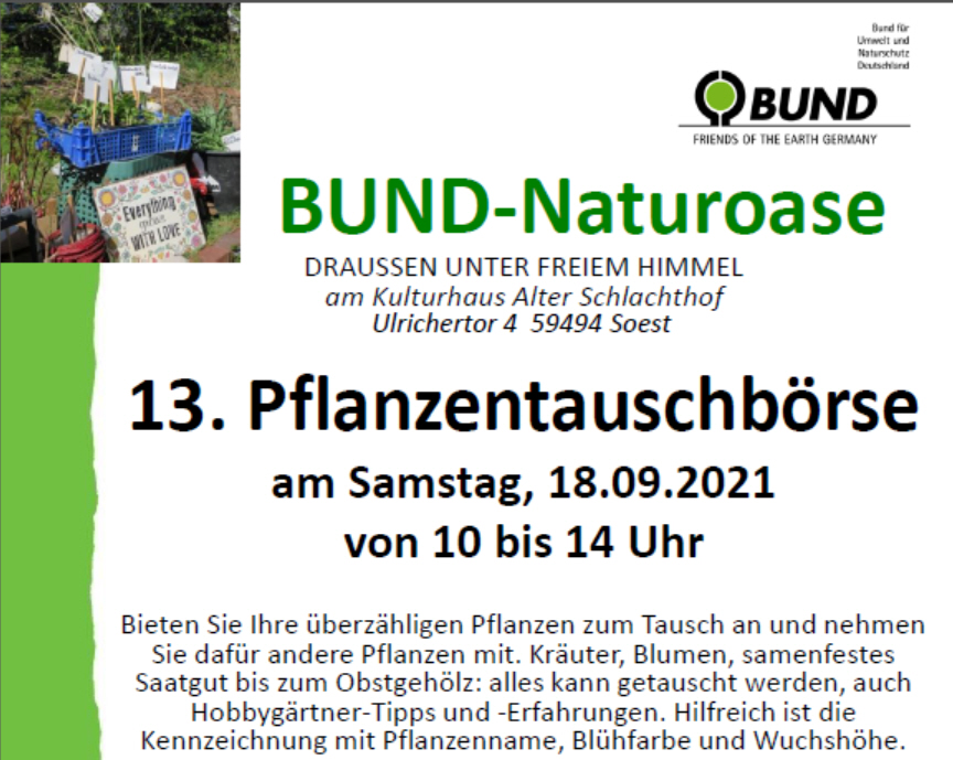 Read more about the article Mehr Grün in Gärten – Pflanzentauschbörse des BUND