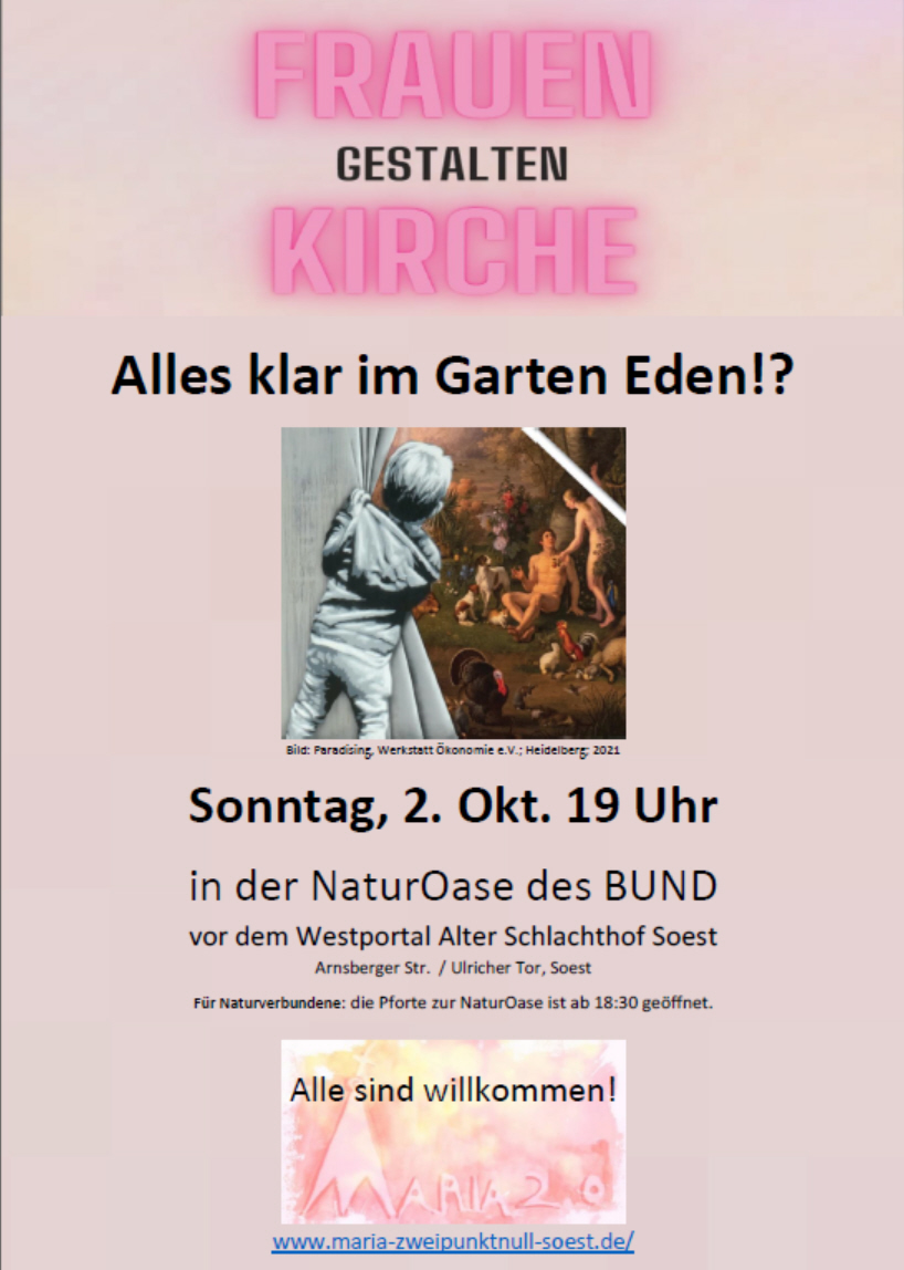 Read more about the article Spiritueller Abschluss – „Alles klar im Garten Eden!?“