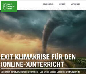 Read more about the article EXIT KLIMAKRISE FÜR DEN (ONLINE-)UNTERRICHT