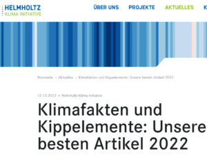 Read more about the article Klimafakten und Kippelemente