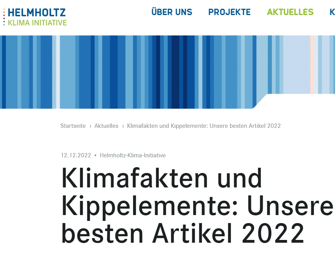 Read more about the article Klimafakten und Kippelemente
