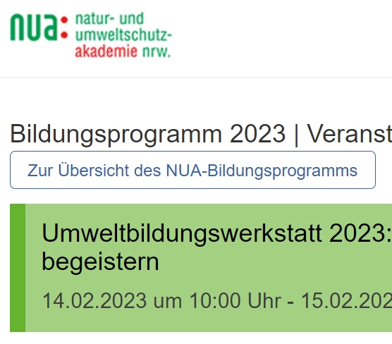 Read more about the article Umweltbildungswerkstatt 2023 – Workshop der CC4F Soest