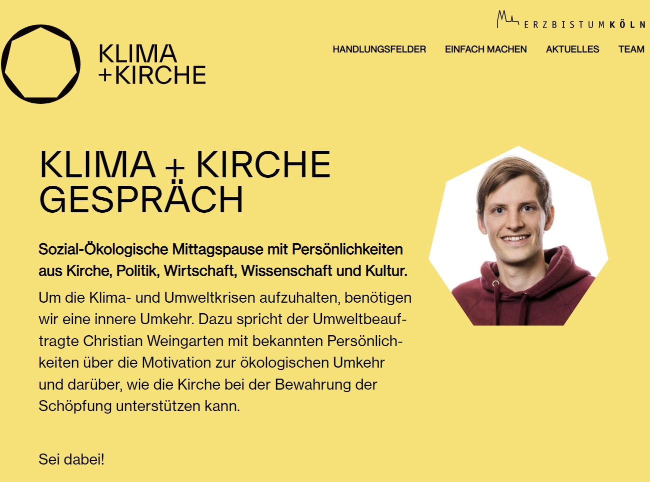 Read more about the article Podcast: KLIMA + KIRCHE GESPRÄCH