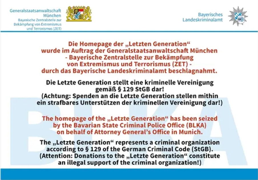Read more about the article Vorverurteilung der „Letzten Generation“ durch bayerische Behörden