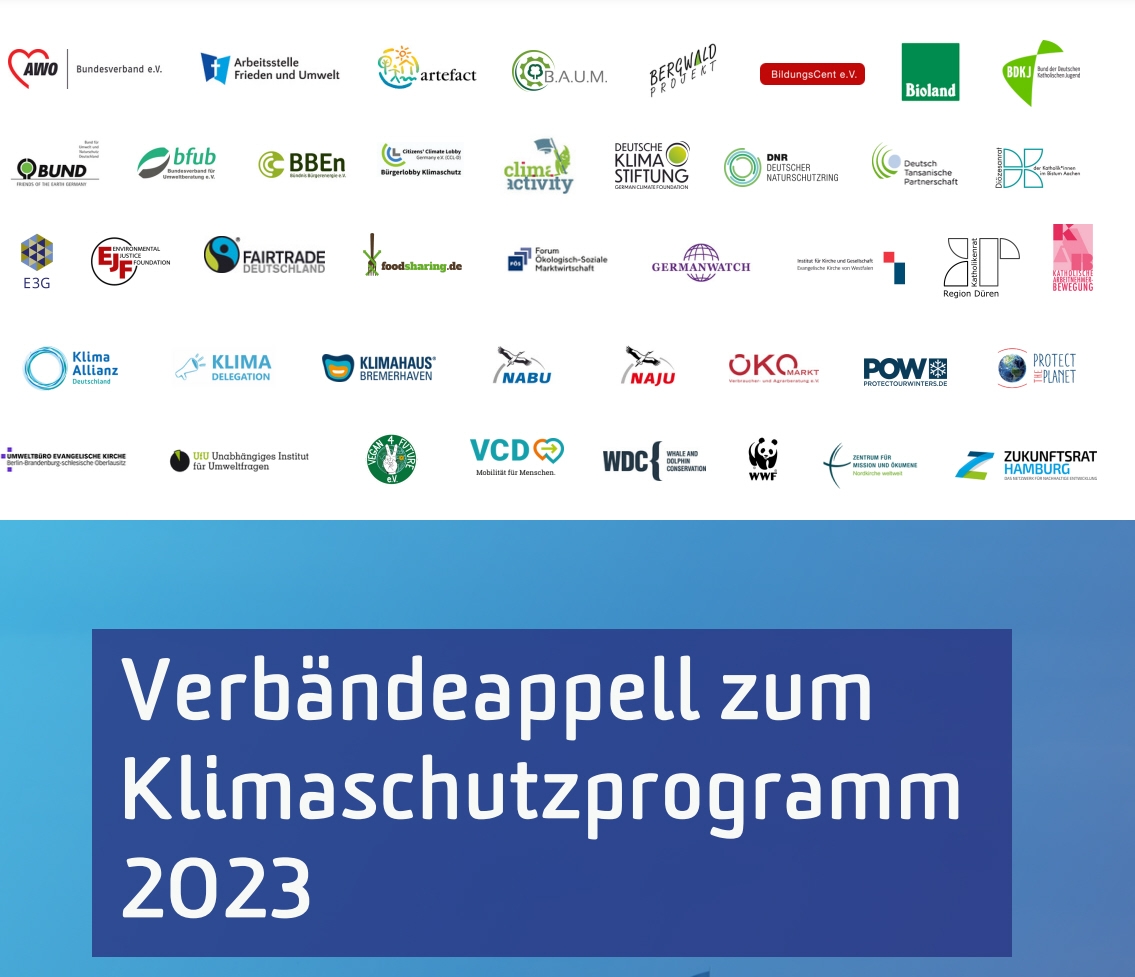 Read more about the article Verbändeapell zum Klimaschutzprogramm der Bundesregierung Deutschland