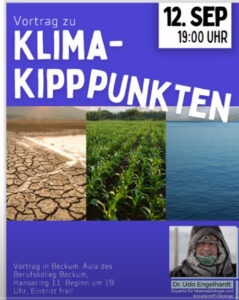 Read more about the article Vortrag zu Klima-Kipppunkten von Dr. Udo Engelhardt
