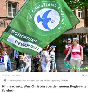 Read more about the article Klimaschutz: Was Christen von der neuen Regierung fordern