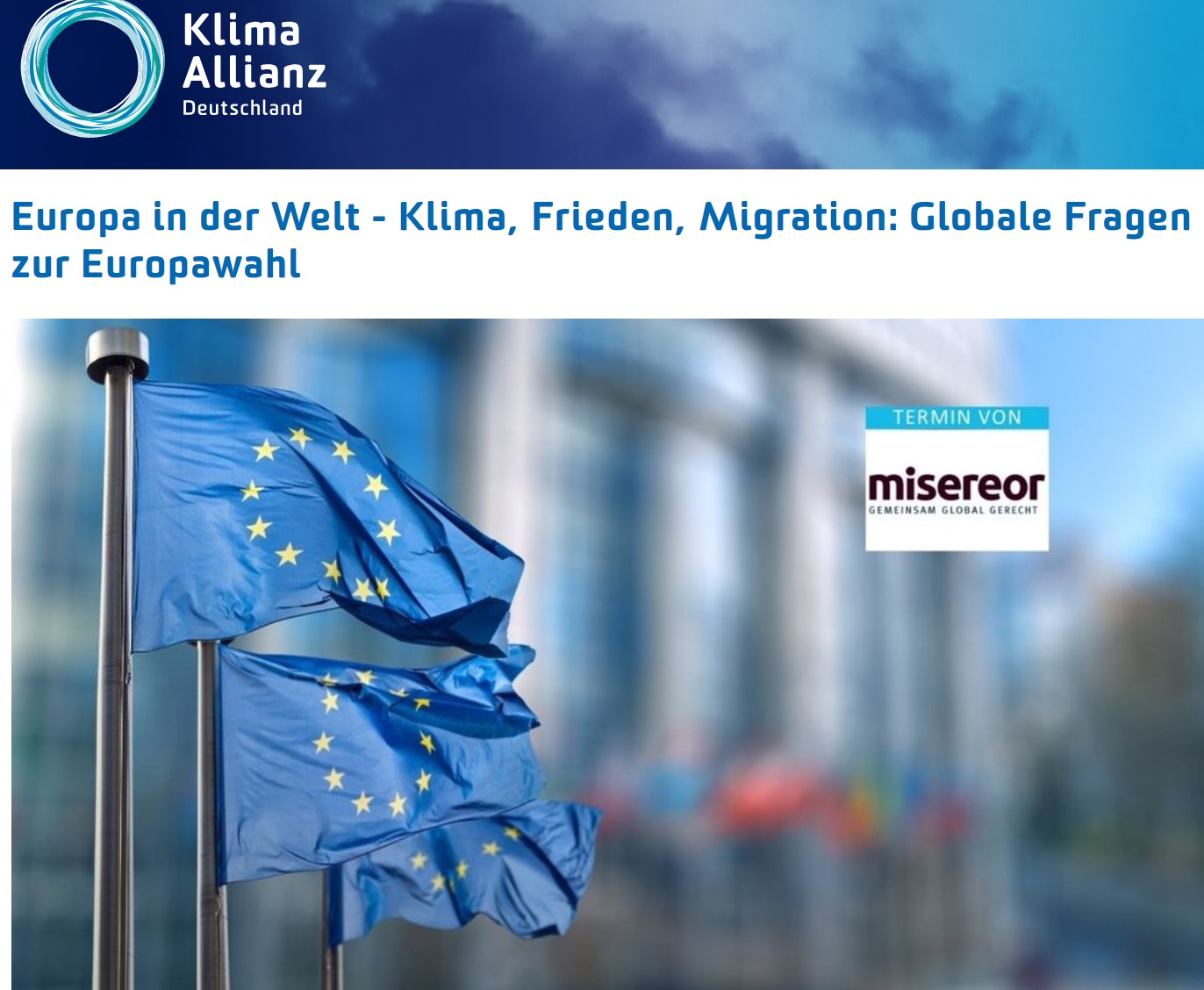 Read more about the article Europa in der Welt – Klima, Frieden, Migration