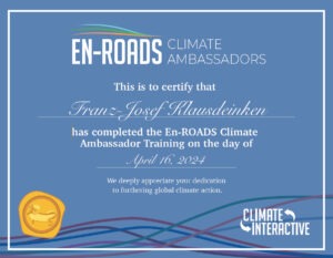 Read more about the article En-ROADS Climate Ambassador: FJ Klausdeinken