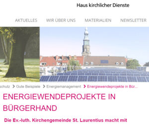 Mehr über den Artikel erfahren Energiewendeprojekte in Bürgerhand – über das evangelische Gemeindehaus in Nienhagen