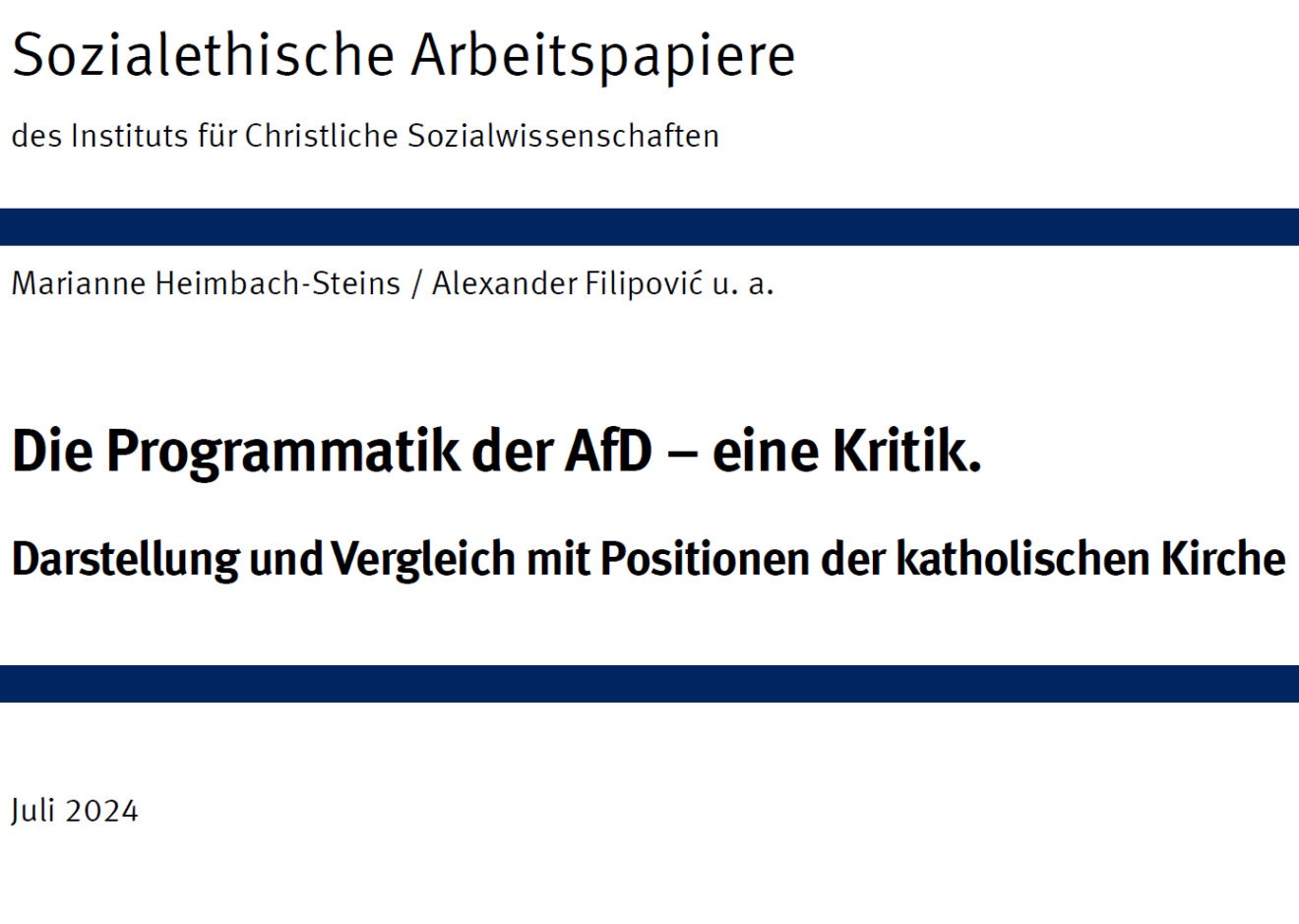 Die Programmatik der AfD – eine Kritik