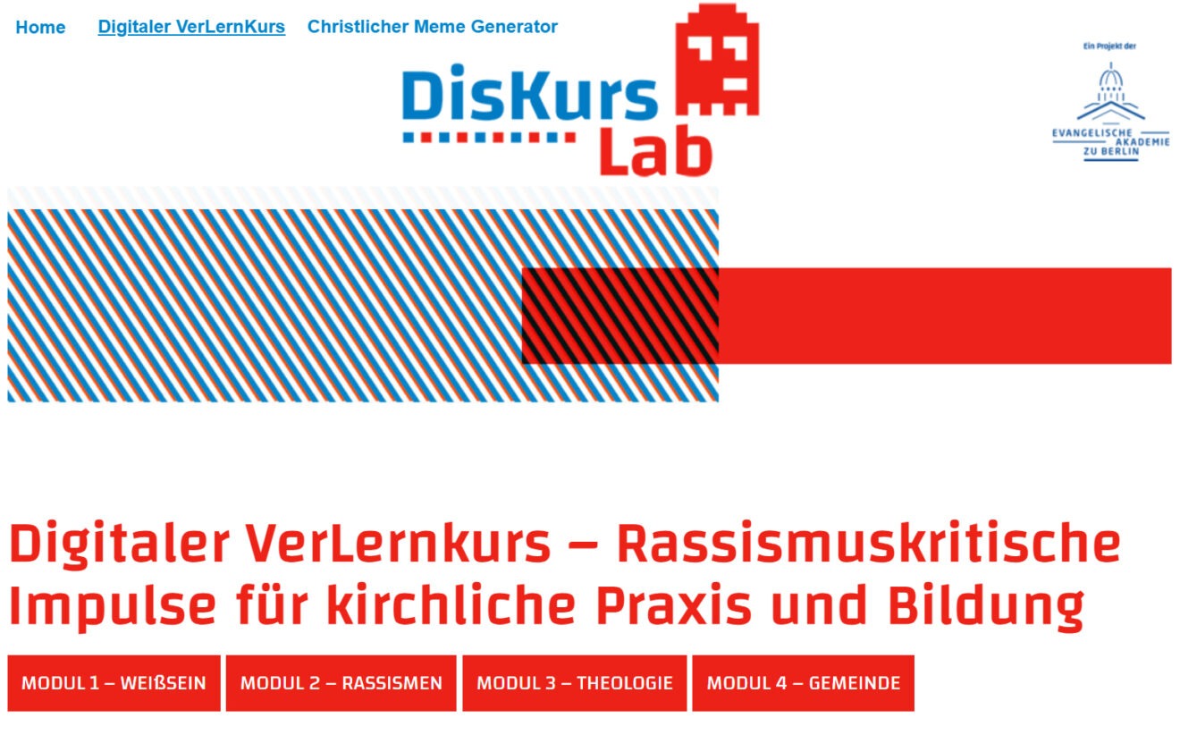Digitaler VerLernkurs – Rassismuskritische Impulse für kirchliche Praxis und Bildung