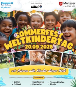 Mehr über den Artikel erfahren Sommerfest am Weltkindertag im Entdeckerwald in Soest