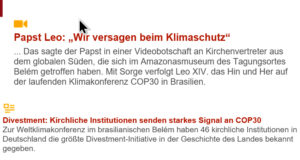 Mehr über den Artikel erfahren Papst Leo: „Wir versagen beim Klimaschutz“