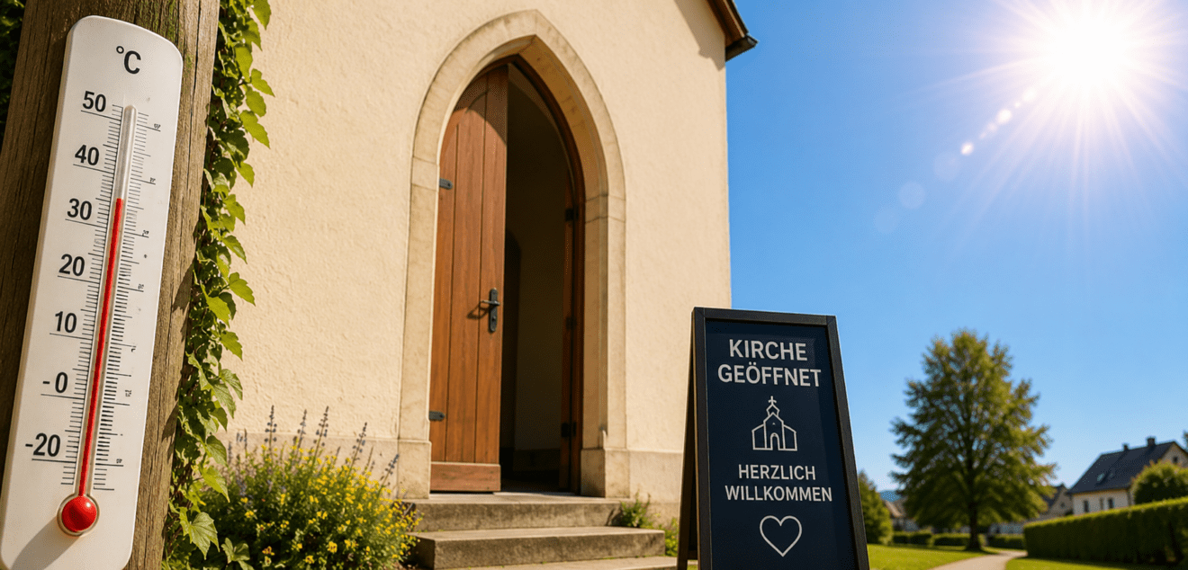„Kühle Kirchen“- Kirchen öffnen bei Hitze ihre Türen