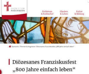 Mehr über den Artikel erfahren Diözesanes Franziskusfest „800 Jahre einfach leben“